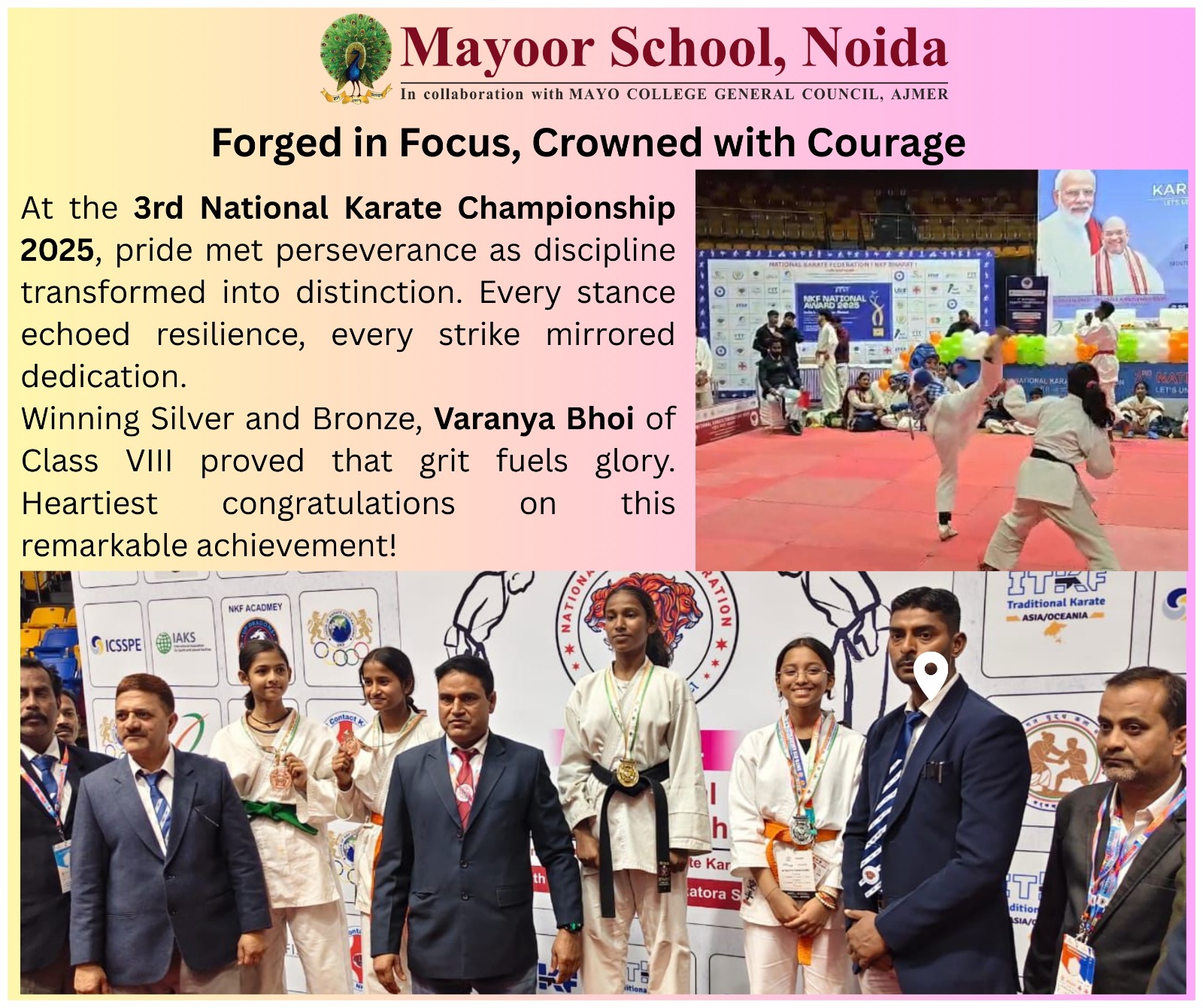 Mayoorian Spirit, National Honour